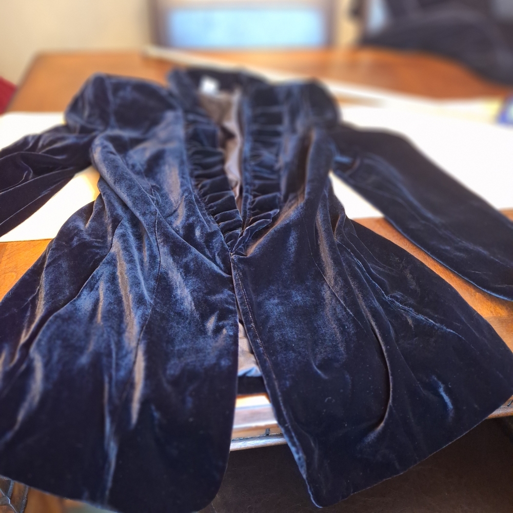 Elegant Black Velvet Women's Blazer Jacket 6 - Picture 12 of 16